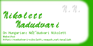 nikolett nadudvari business card